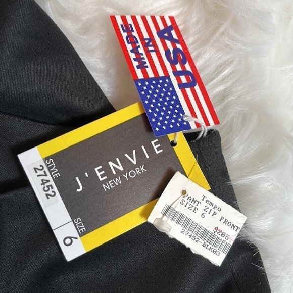 Nwt J’Envie New York Black Tempo Zip Front Trouser Dress Pant - Picture 13 of 14
